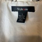 Style & Co Black/White Plaid Pea Coat Jacket Large Photo 7