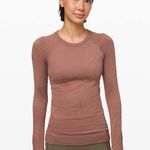 Lululemon Rest Less Spanish Oak Brown Seamless Long Sleeve Pullover Photo 0