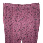ANY BODY Burgundy and Black Floral Print Lightweight Lounge Jogger, LP Purple Size undefined Photo 1