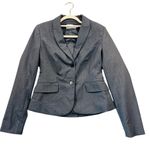 Calvin Klein  Blazer Two Button Lux Blazer Dark Charcoal Gray 2 Lined Officerwear Photo 2