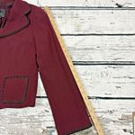 Nanette Lepore  Women's Cupra Blend Dark Red‎ Blazer [Size 12] Made in USA Photo 5