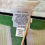 Old Navy  Button Shirt Women XL Green Striped Cotton Gauze Semi Sheer Perfect Fit Photo 4