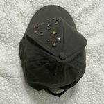 Olive Green Studded Cotton Velcro Strapback Cap Photo 1