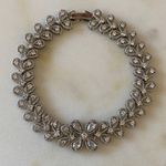 NWOT Cubic Zirconia Leaf Design Bracelet Silver Photo 4