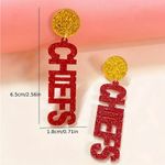 Boutique Go Chiefs! Acrylic earrings Photo 3