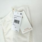 Good American Women Crinkle Hot Shoulder Swim Top In Ivory Size 3/4 L/XL Photo 2