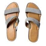 Francesca's Francesca’s Georgia Rhinestone Women's Sandals Slip On Slides 8 Flip Flops Photo 0