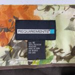 Requirements Vintage  green brown lined flowy zip a-line floral skirt ankle‎ 16 Photo 4