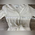 Brochu Walker ‎ Goyad Mini Dress Cream Textured Tie Front size small Photo 6