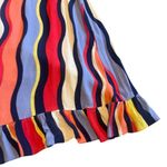 Plenty By Tracy Reese Rainbow Stripe Dress Surplice V-Neck Ruffle Size Small Photo 7