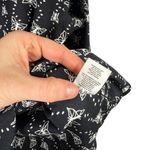 Coldwater Creek  Black Butterfly Print Button Front Shirt Fairy Womens 16P Photo 4