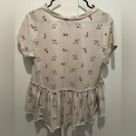 Altar'd State  Embroidered Floral Cotton Babydoll Top Sz S Photo 1
