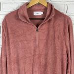 ONIA dusty pink terry cloth 1/4 zip pullover size large Photo 1