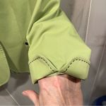 Tahari Cute creamy avocado silky spotted liner snap front blazer belt loops Photo 6