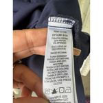 Betsey Johnson Womens Navy Scrub Single Scallop Sleeve Signature Hardware Top XS Photo 8