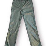 7 For All Mankind  Faux Leather Skinny Pants High Waist Dark Gray Small Photo 0