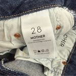 Mother Denim The Looker Ankle Fray Skinny Cigarettes Jeans Girl Crush Blue Wash Size 28 Photo 14