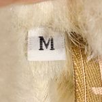 VTG Y2K Western Andrea Faye Faux Suede Vegan Fur lined Cream Button Front Vest Silver Size M Photo 5