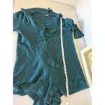 J. Jill Teal Green Draped Ruffle Front Open Cardigan Longline Sweater Duster XL Photo 5