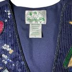 Quacker Factory Vintage‎ The Quaker Factory Woman’s Vest Sequin 80’s Small Photo 1
