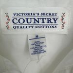Victoria's Secret Country Cotton Pajama Shirt Size Small White Vintage Deadstock Photo 6