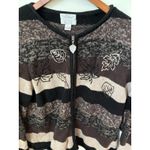 Christopher & Banks Vintage Y2K Christopher Banks Sweater Womens Large Embroidered Leaf Fall Autumn Photo 1