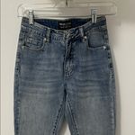 Frank Lyman Design Rhinestone Lace Embroidered Hem Crop Jeans Size XS Photo 5