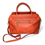 Botkier  red Orange Leather Handbag satchel quiet luxury crossbody purse Photo 0