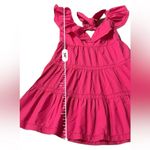 Saylor Karalyn Hot Pink Tiered Ruffle Sleeveless Tie Back Mini Dress Sz S Photo 9