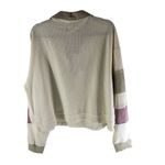 Thread & Supply Womens Rib Knit Polo Shirt Oversized Colorblock Ivory XL Photo 2