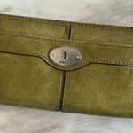 Fossil Vintage Y2K Olive Green Multi Zip Pocket Wallet Pocket Book 4x8 Photo 0