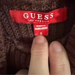 Guess  Women's Burgundy Brown Turtleneck Sweater with Button Details Small Photo 4