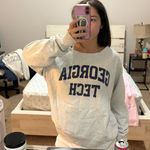 Champion Georgia Tech Sweatshirt off the shoulder Photo 0