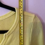 Anthropologie Pilcro Chartreuse Waffle Knit Long Sleeve Top Women's size Small Photo 6