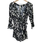 Free People All The Right Ruffles Romper in Ivory Black, Size XS Photo 2