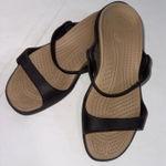 Crocs Cleo Brown Sandals Lightweight Comfort Strappy Slip On Gorpcore Size 7 Photo 0