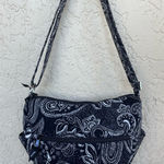 Vera Bradley  Black and White Paisley Shoulder Bag Photo 0