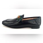 Gucci Jordaan Horsebit Web Sylvie Black Leather Moccasin Women Loafers EU 41.5 Photo 3