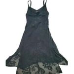 Rag and Bone Colette Slip Midi Velvet Floral V neck Dress Black L Photo 0