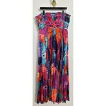 Hutch Sabina Floral Tiered Plissé Gown in Multi Size US 12 Photo 5