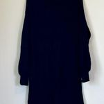 Halogen NWT Black Boatneck Puff Sleeve Sweater Dress - Size: Small Photo 6