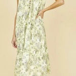 Hunter Bell ‎ Westin Midi Dress Green Gardenia Floral Sleeveless Photo 0