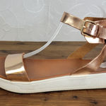 Altar'd State Altar'd States Womens Sandals Sz 7.5 Rose Gold Ankle Strap Hook & Loop Platform Photo 0