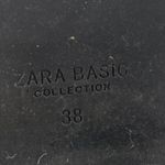 ZARA Women's Black Leather Almond Toe Chunky Block Heels Chelsea Ankle Boots 7 Photo 5