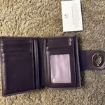 Coach  Wallet Womens Small Purple Signature Canvas Leather Photo 6