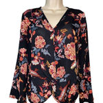 Signature Studio  Womens Small Top Floral Sheer Photo 0