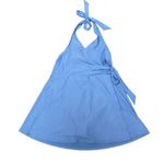 J.Crew NEW Halter Wrap Swim Dress Swimsuit Light Blue Size 6 Photo 4