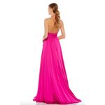 Mac Duggal Ieena  Charmeuse Halter Strap Soft Tie Waist Gown Magenta Womens Size Photo 1