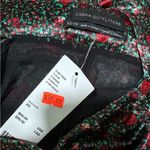 Urban Outfitters  Iris Satin Silk Ruched Mini Dress Black Rose Flower XS Photo 2