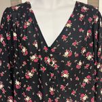 Torrid Black Floral Island Faux Button Pullover V-Neck Long Sleeve Bodysuit- 2X Photo 1